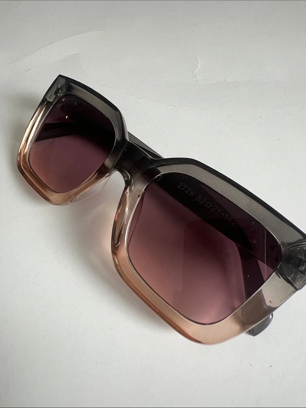 Oversized Square Gradient Sunglasses - Brown